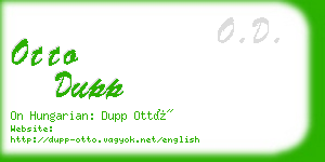 otto dupp business card